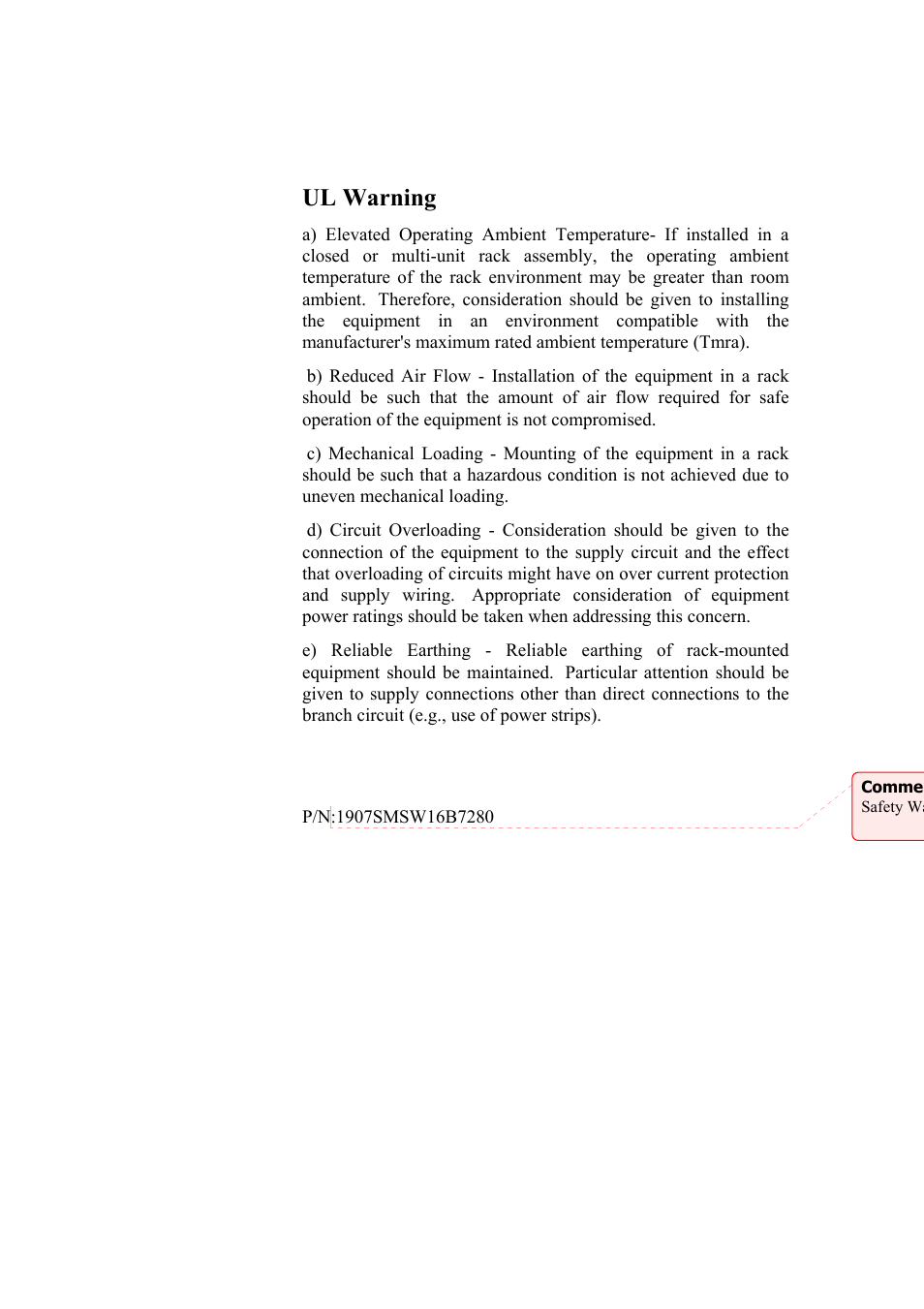 Ul warning | Alloy Computer Products NS-16T01FS User Manual | Page 4 / 37
