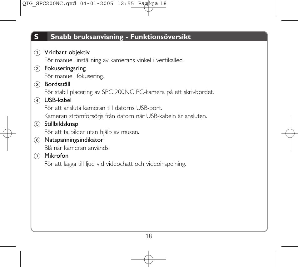 Philips Webcam User Manual | Page 18 / 22