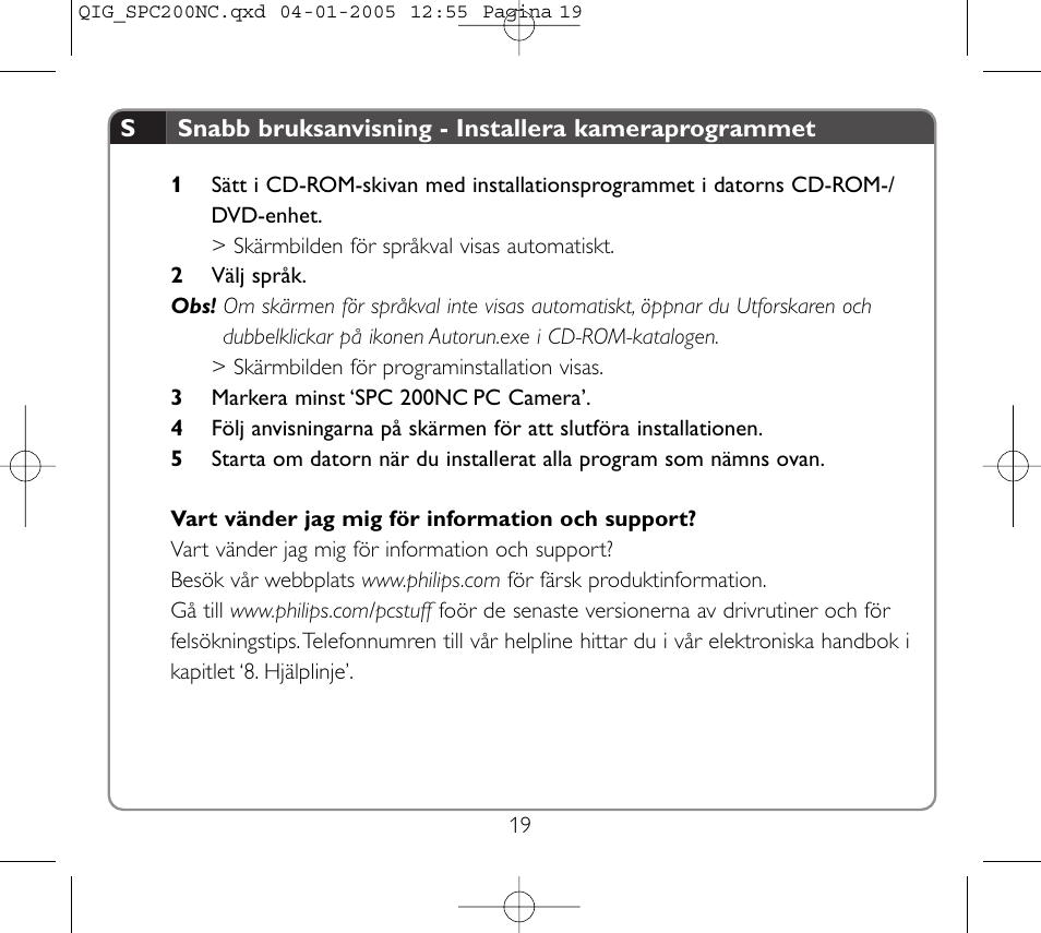 Philips Webcam User Manual | Page 19 / 22