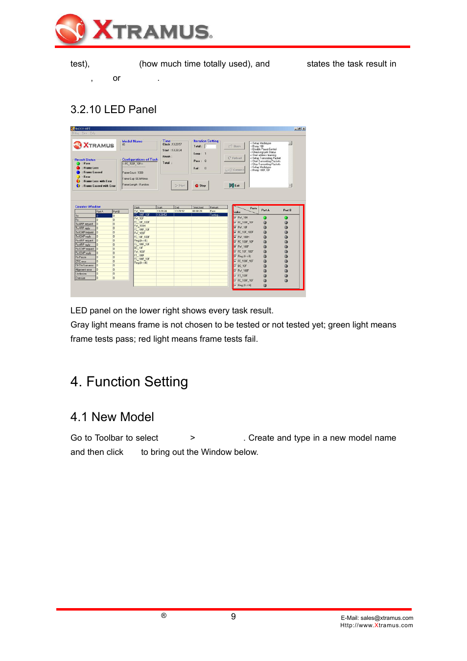 Function setting, 1 new model, 10 led panel | Alloy Computer Products Network Device NuDOG-MPT User Manual | Page 12 / 27