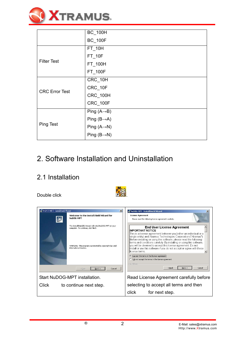 Software installation and uninstallation, 1 installation | Alloy Computer Products Network Device NuDOG-MPT User Manual | Page 5 / 27