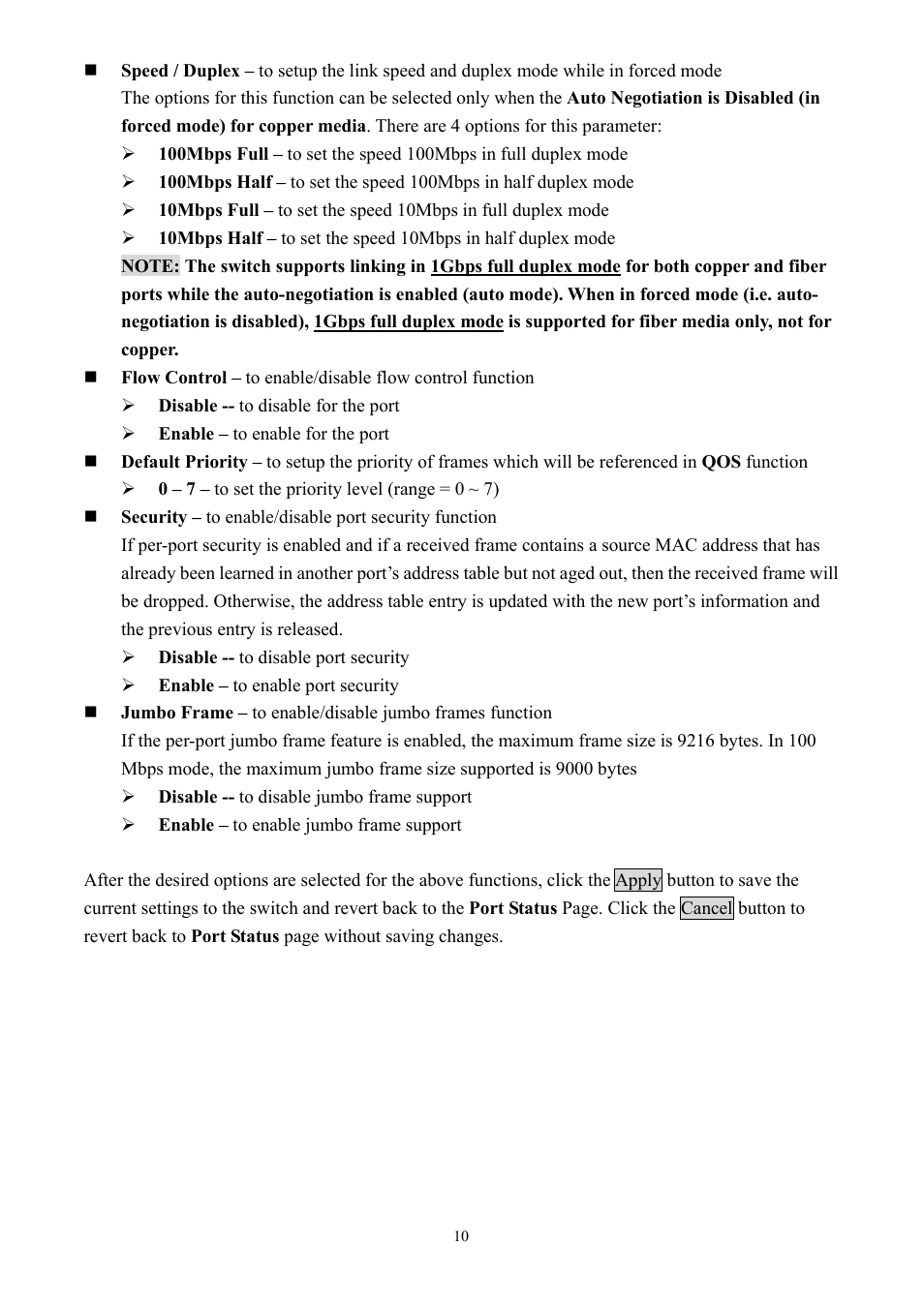 Alloy Computer Products GSS-24T2SFP User Manual | Page 10 / 59