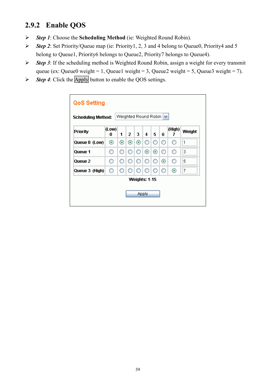 2 enable qos | Alloy Computer Products GSS-24T2SFP User Manual | Page 39 / 59