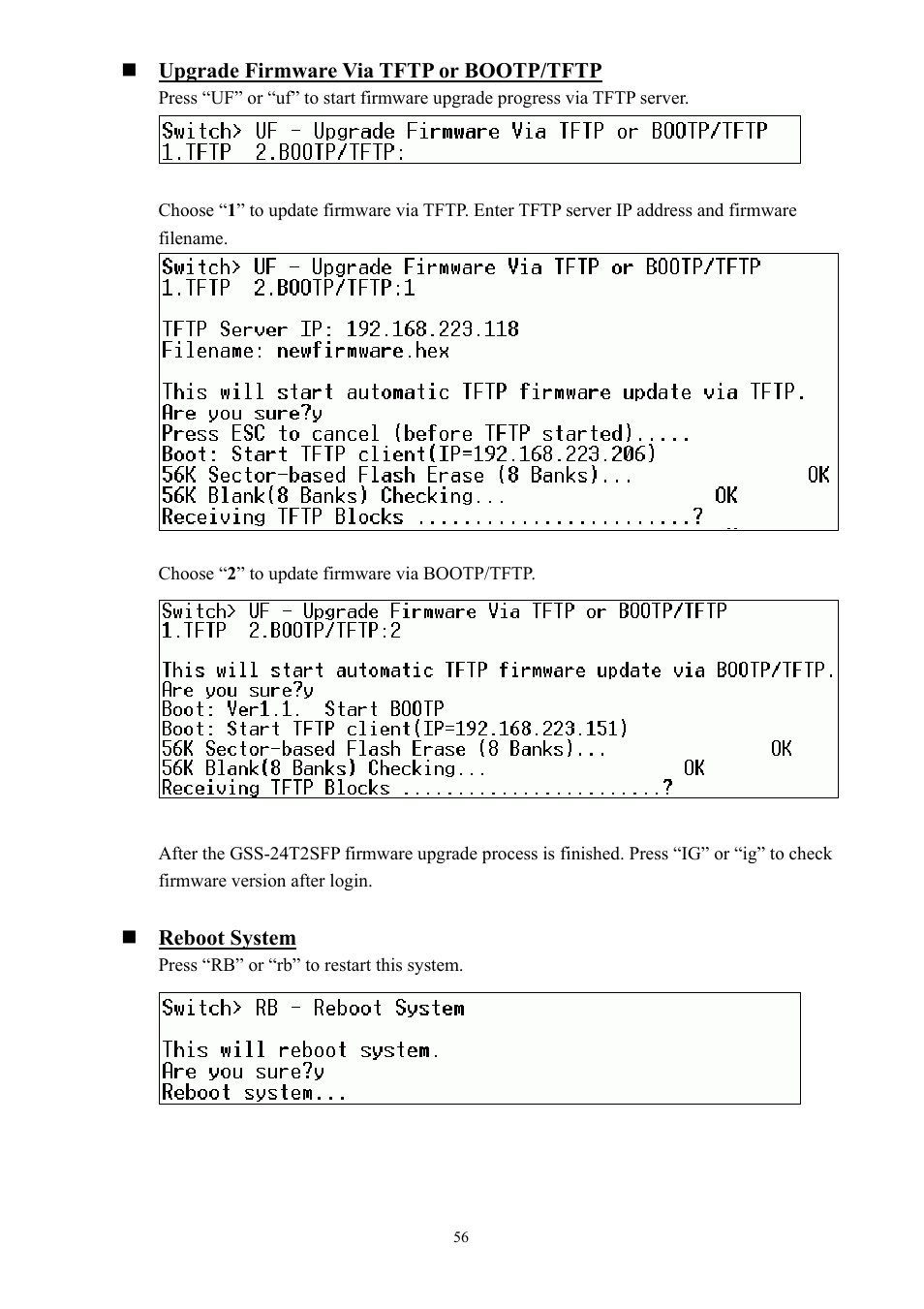 Alloy Computer Products GSS-24T2SFP User Manual | Page 56 / 59