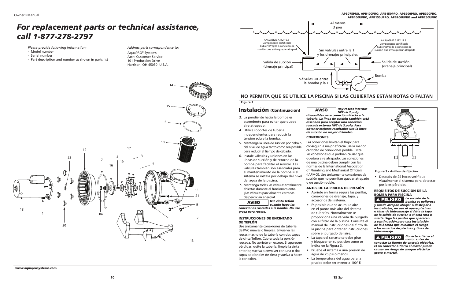Instalación | AquaPRO APB300PRO User Manual | Page 10 / 12