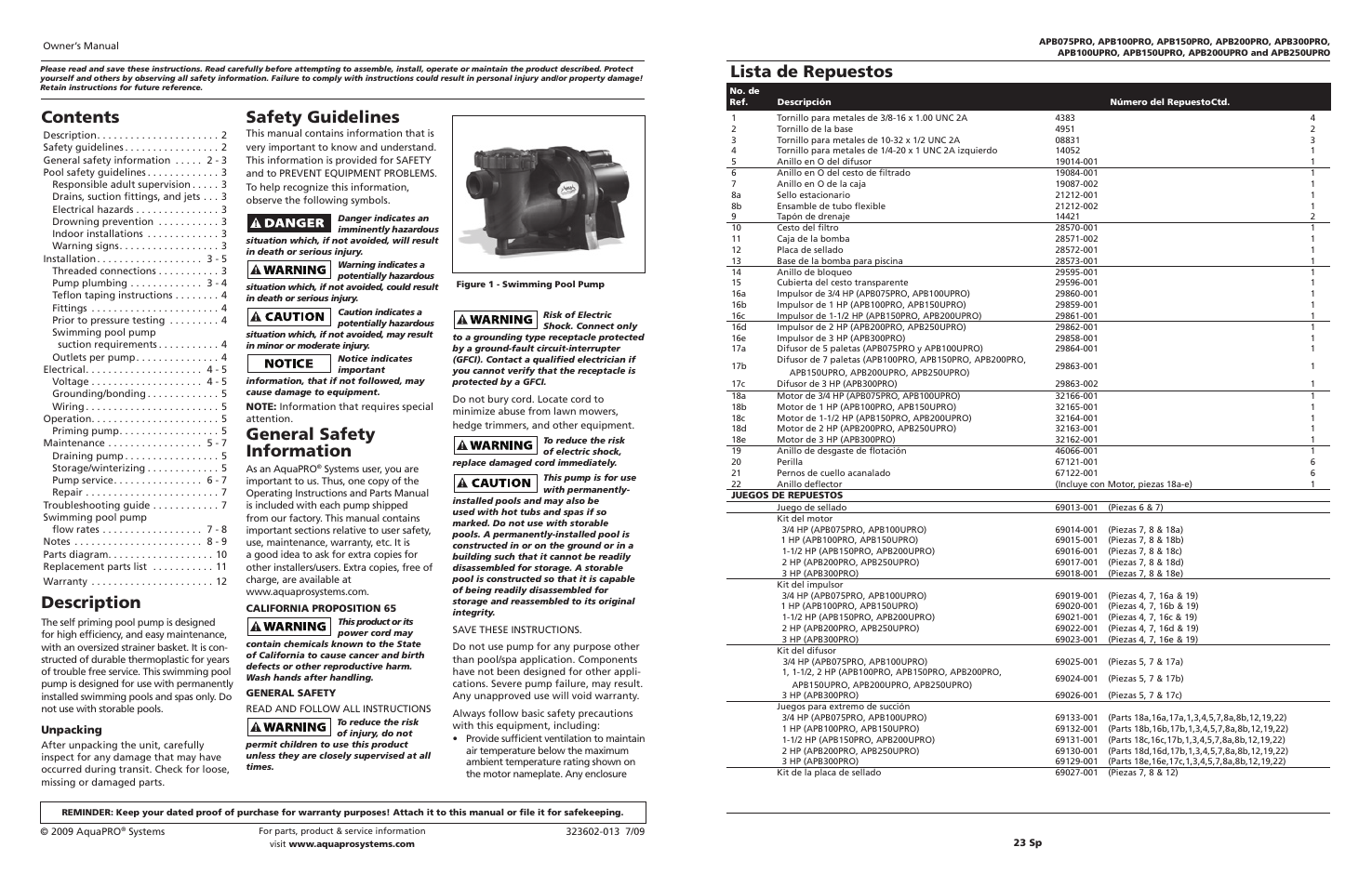 AquaPRO APB300PRO User Manual | Page 2 / 12