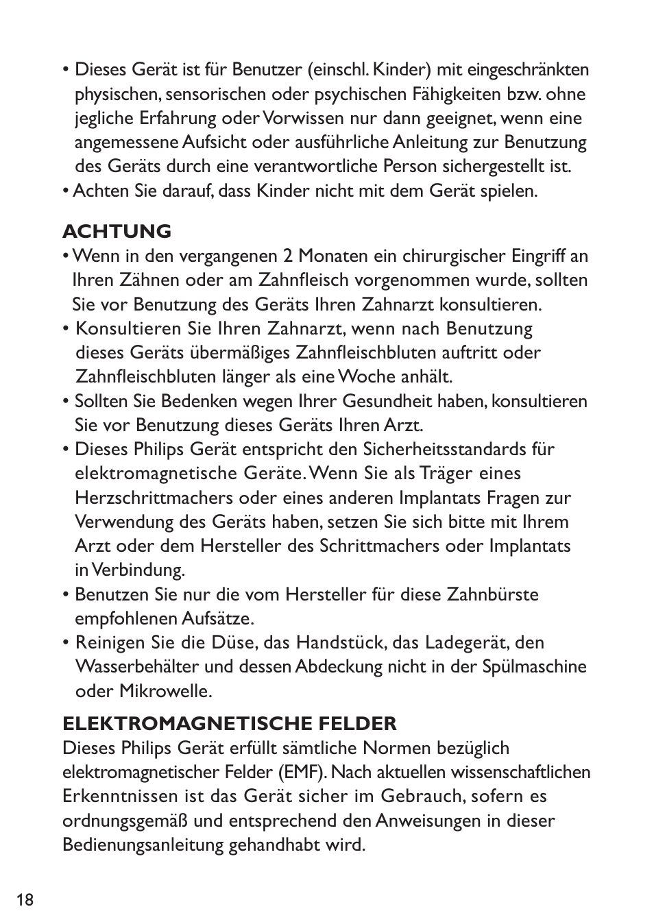 Philips Sonicare AirFloss Micro-jet Interdentaire User Manual | Page 18 / 64