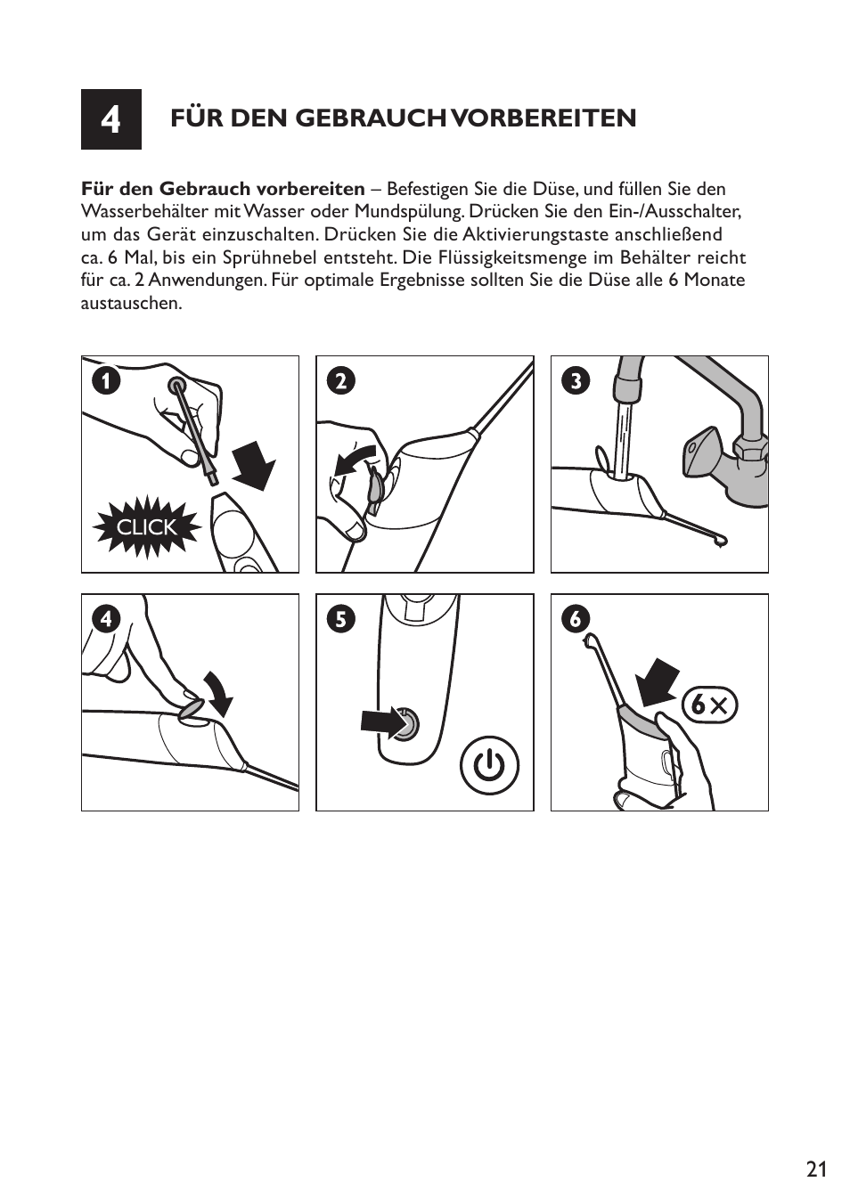 Philips Sonicare AirFloss Micro-jet Interdentaire User Manual | Page 21 / 64