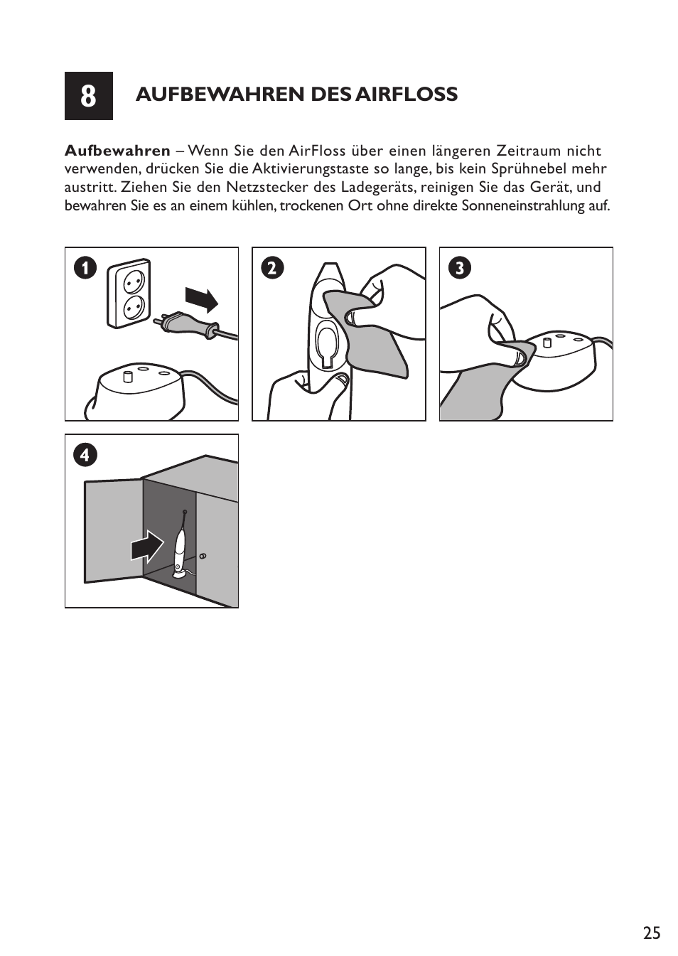 Philips Sonicare AirFloss Micro-jet Interdentaire User Manual | Page 25 / 64