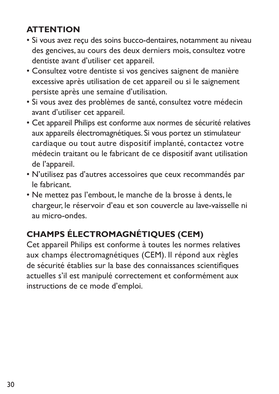 Philips Sonicare AirFloss Micro-jet Interdentaire User Manual | Page 30 / 64