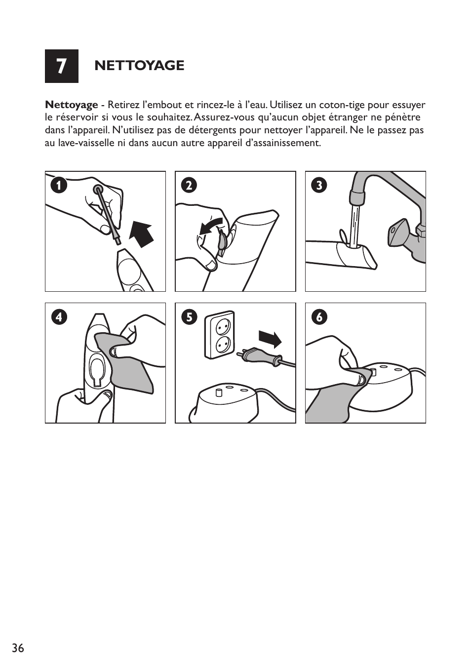 Philips Sonicare AirFloss Micro-jet Interdentaire User Manual | Page 36 / 64