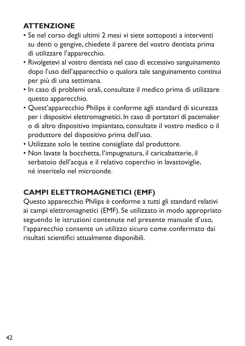Philips Sonicare AirFloss Micro-jet Interdentaire User Manual | Page 42 / 64