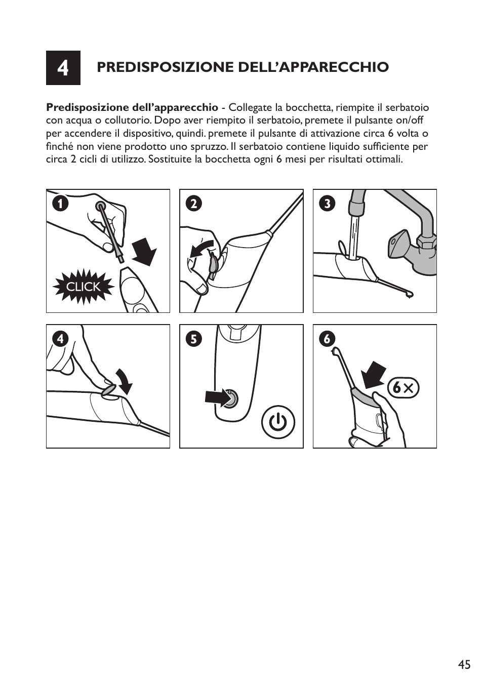 Philips Sonicare AirFloss Micro-jet Interdentaire User Manual | Page 45 / 64