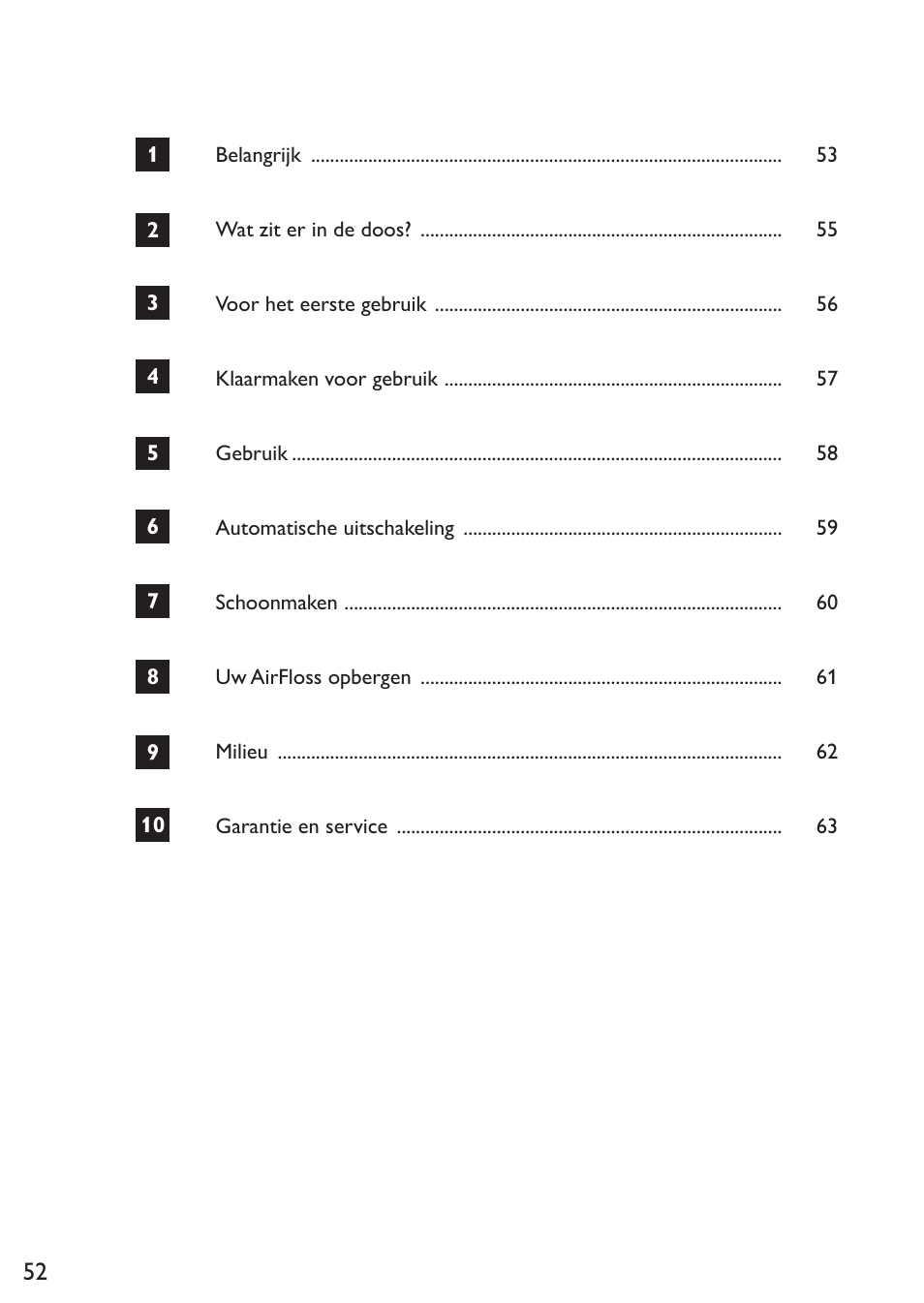 English, Nederlands, Nederlands 52 | Philips Sonicare AirFloss Micro-jet Interdentaire User Manual | Page 52 / 64