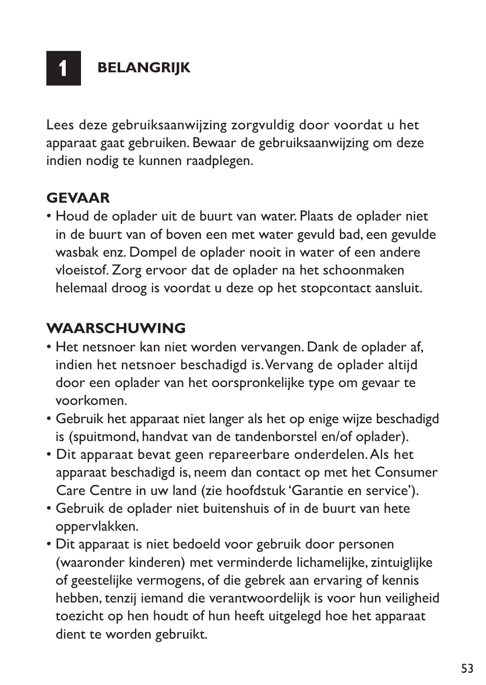 Philips Sonicare AirFloss Micro-jet Interdentaire User Manual | Page 53 / 64
