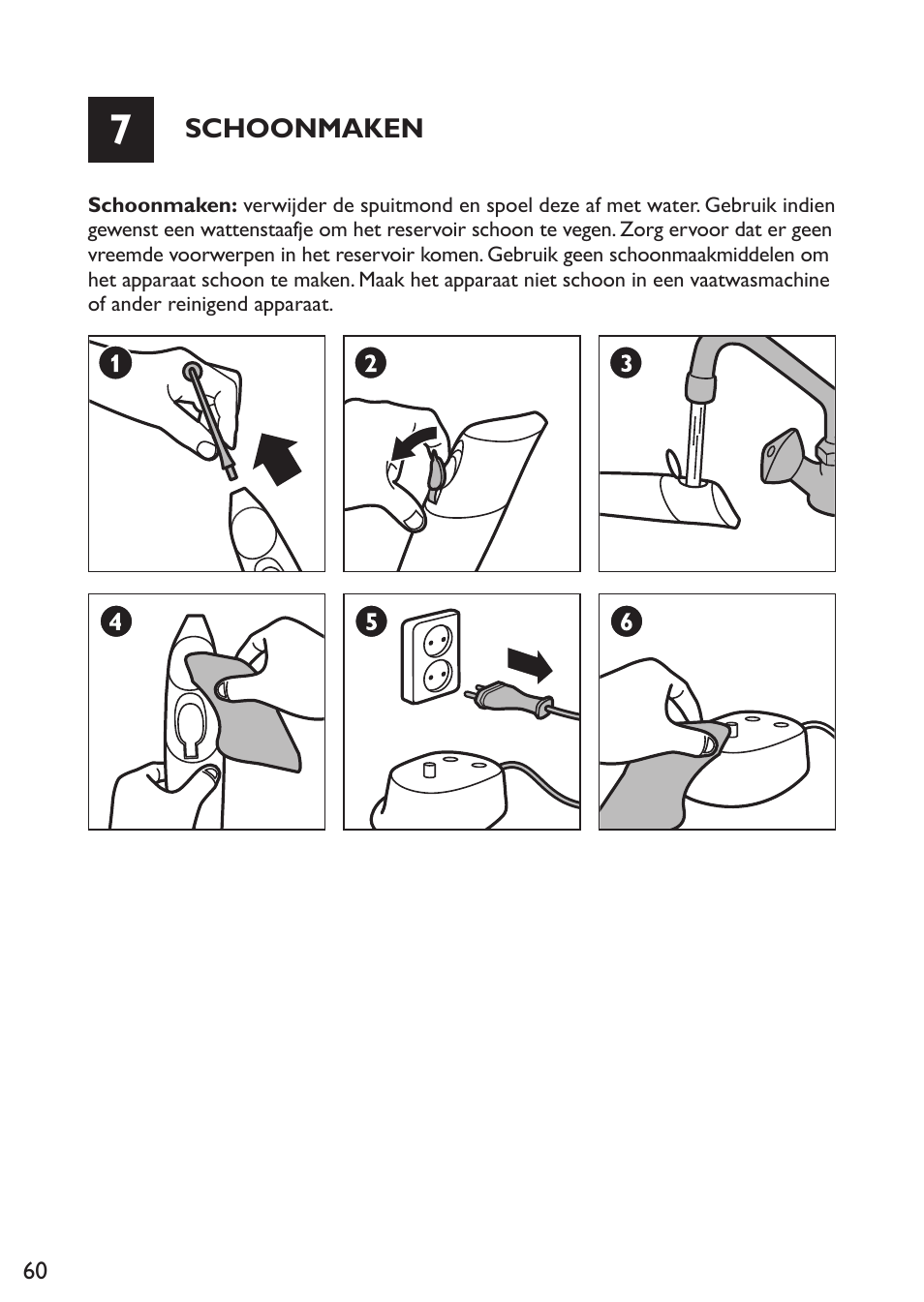 Philips Sonicare AirFloss Micro-jet Interdentaire User Manual | Page 60 / 64