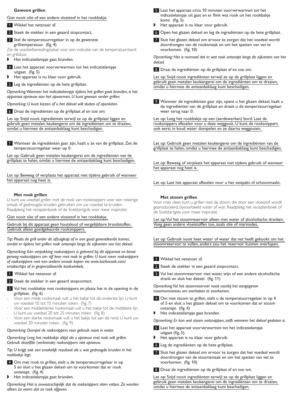 Philips Avance Collection Gril de table User Manual | Page 10 / 11