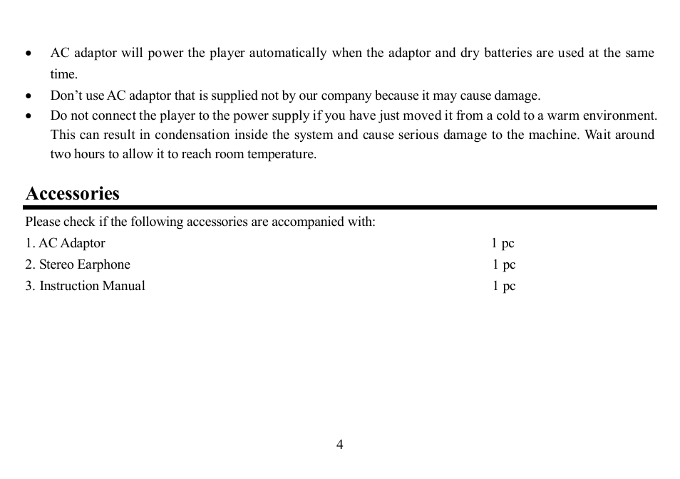 Accessories | Hyundai H-CD7003 User Manual | Page 4 / 42