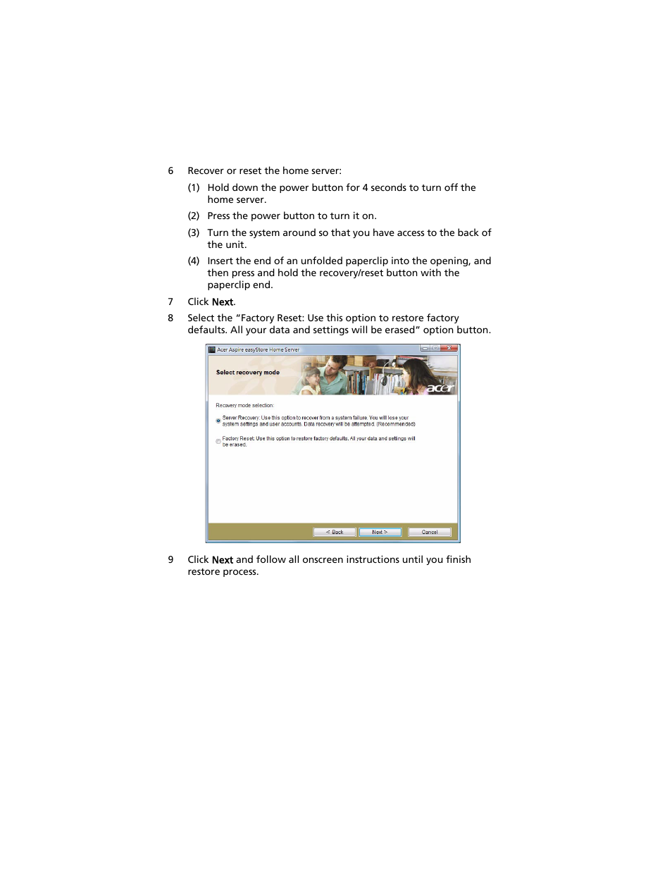 Acer Aspire easyStore H340 User Manual | Page 136 / 148