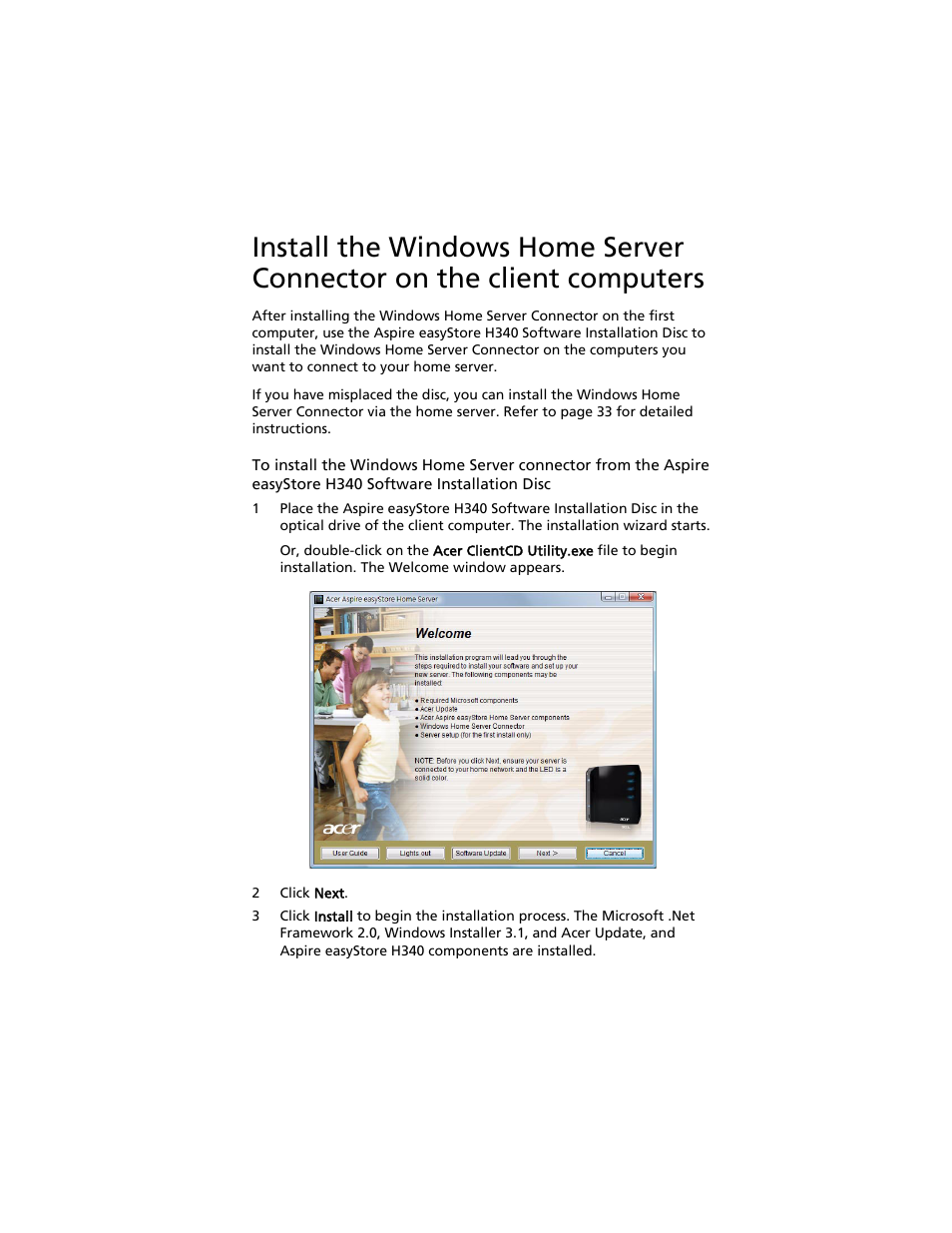 Acer Aspire easyStore H340 User Manual | Page 45 / 148