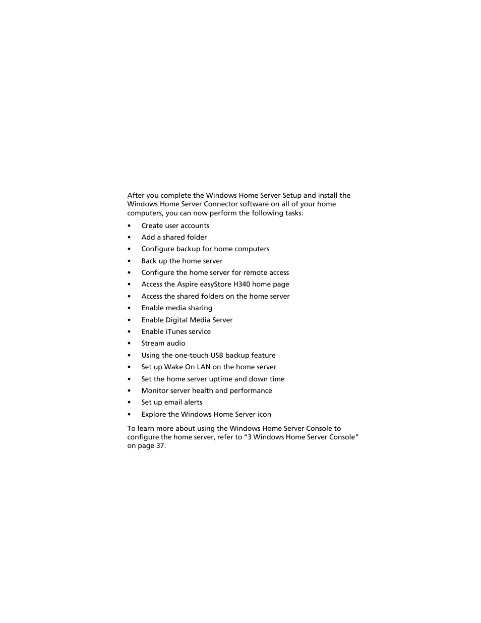 4 managing the server | Acer Aspire easyStore H340 User Manual | Page 77 / 148