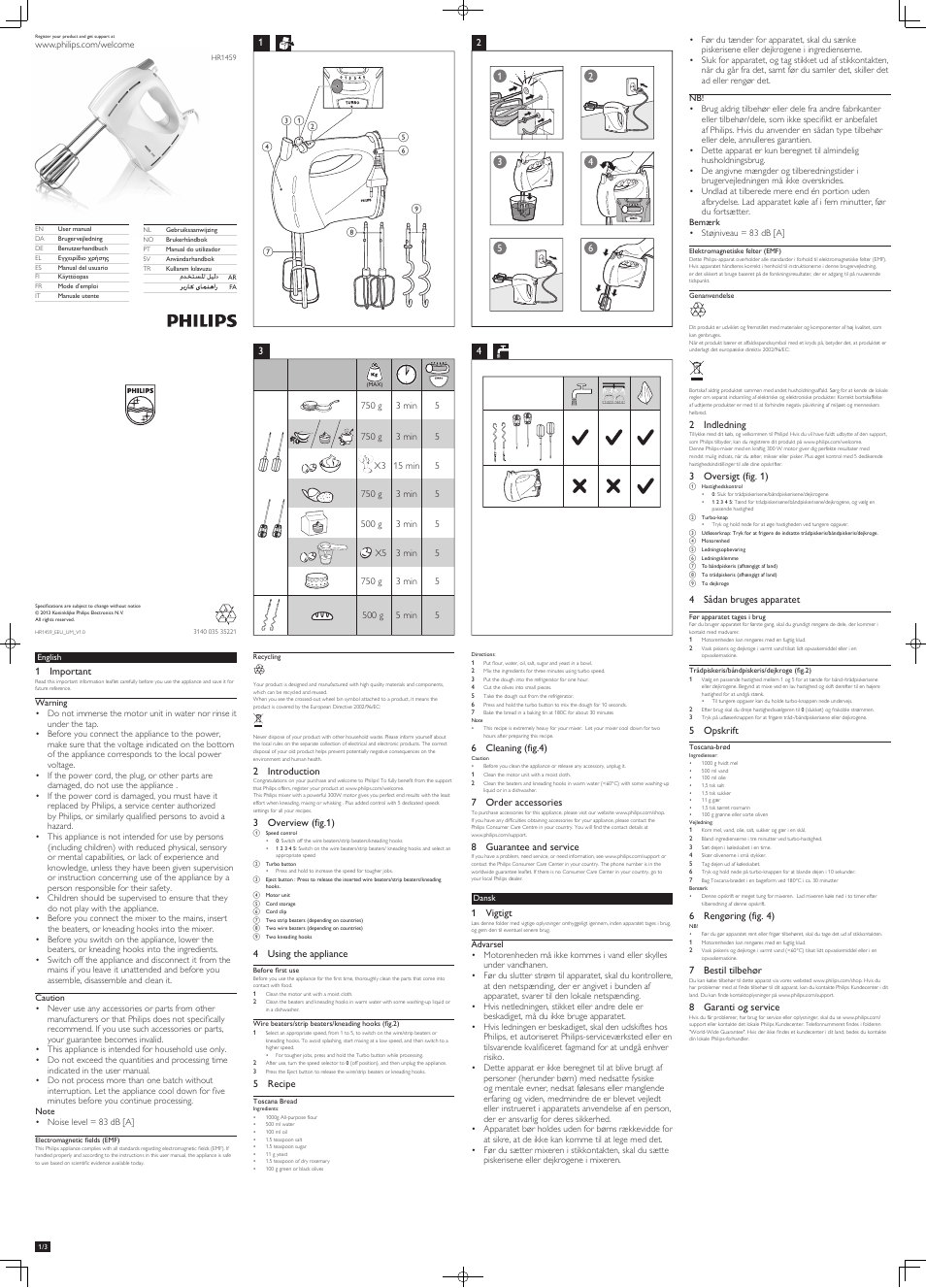 Philips Daily Collection Batteur User Manual | 6 pages