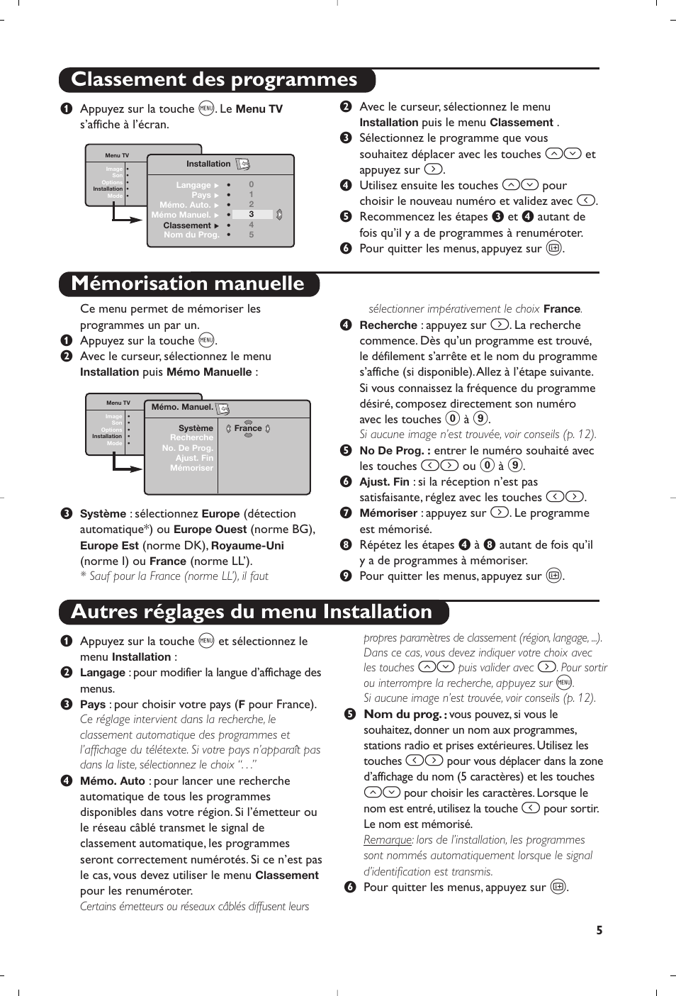 Philips Matchline Téléviseur User Manual | Page 17 / 216