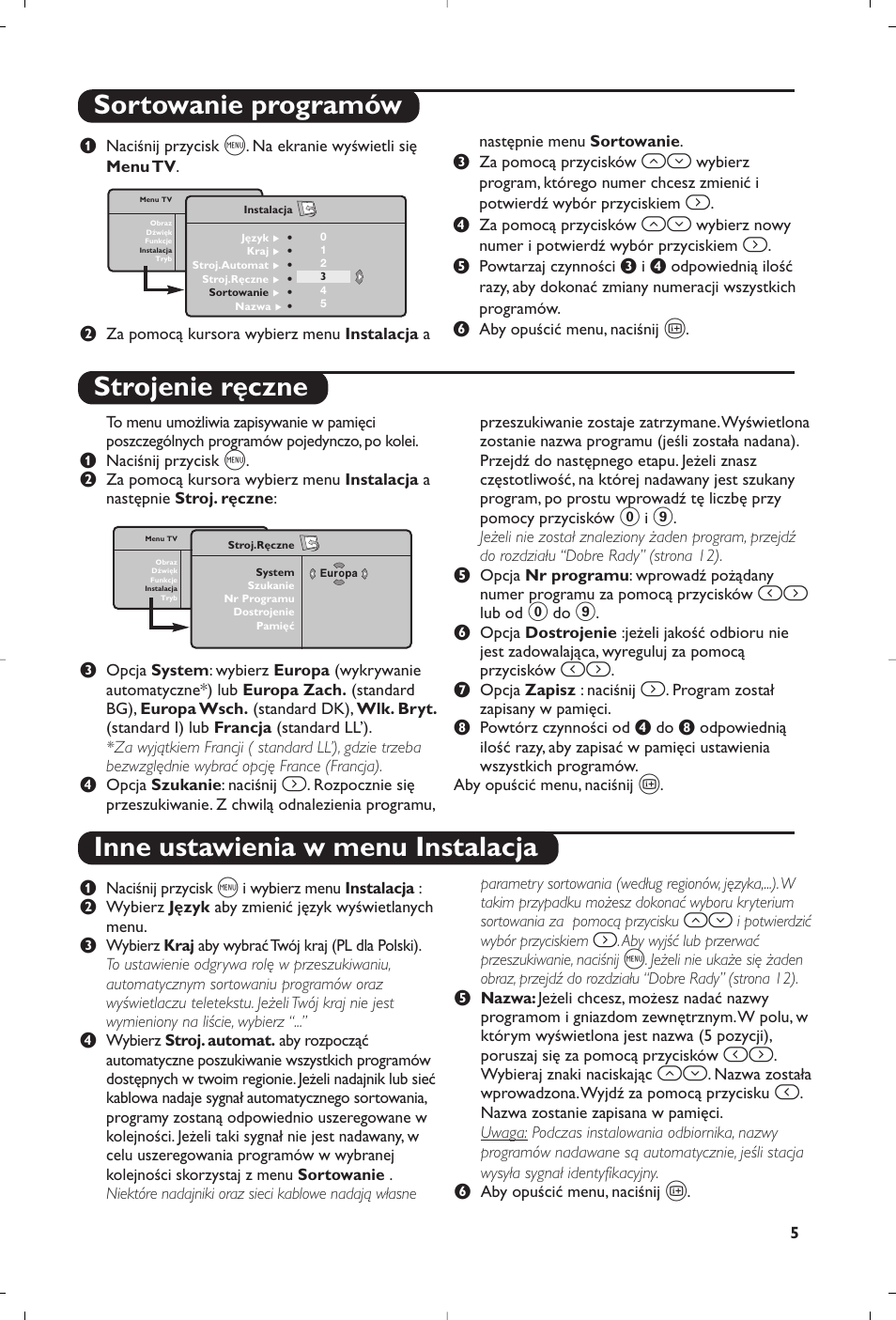 Philips Matchline Téléviseur User Manual | Page 185 / 216