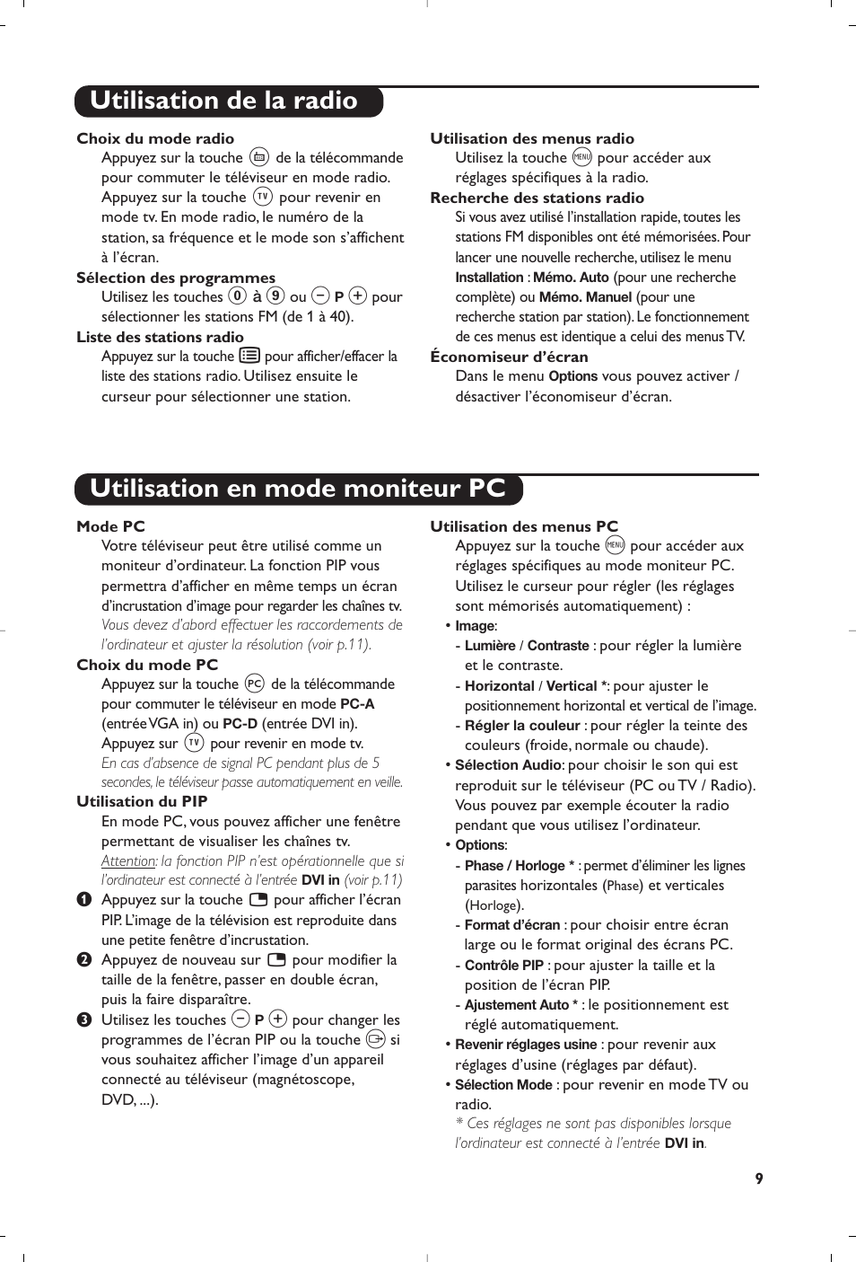 Philips Matchline Téléviseur User Manual | Page 21 / 216