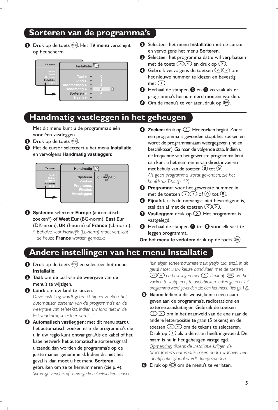 Philips Matchline Téléviseur User Manual | Page 29 / 216