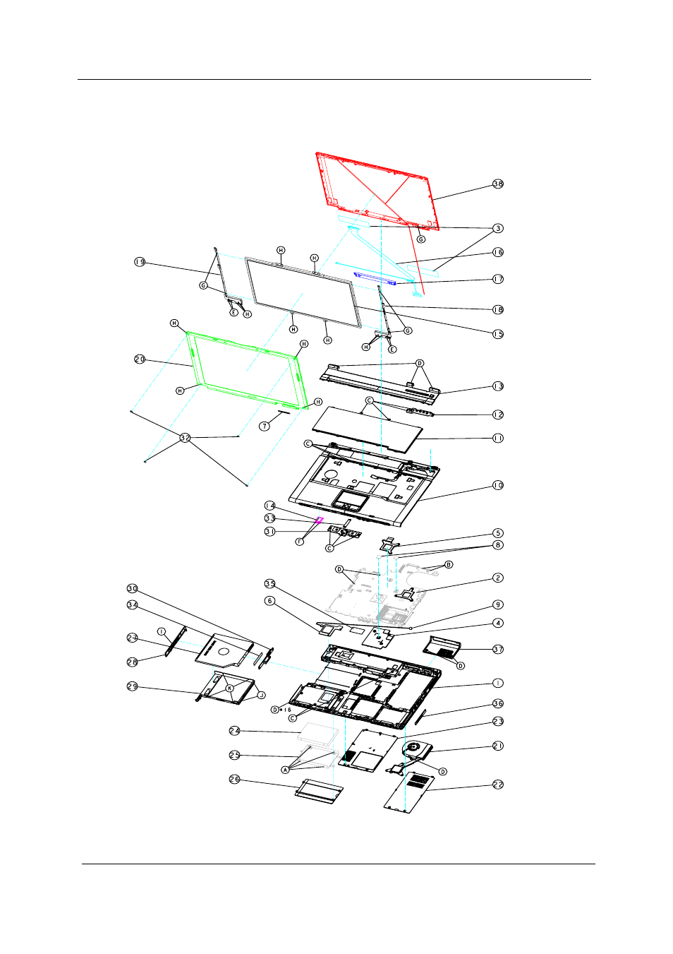 Exploded diagram | Acer 4100 User Manual | Page 110 / 128