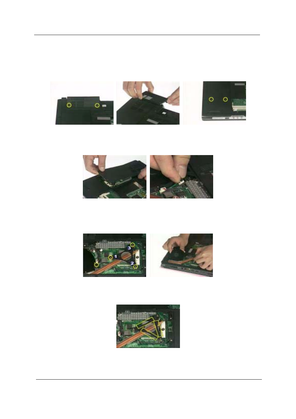 Removing the thermal module and cpu | Acer 4100 User Manual | Page 72 / 128