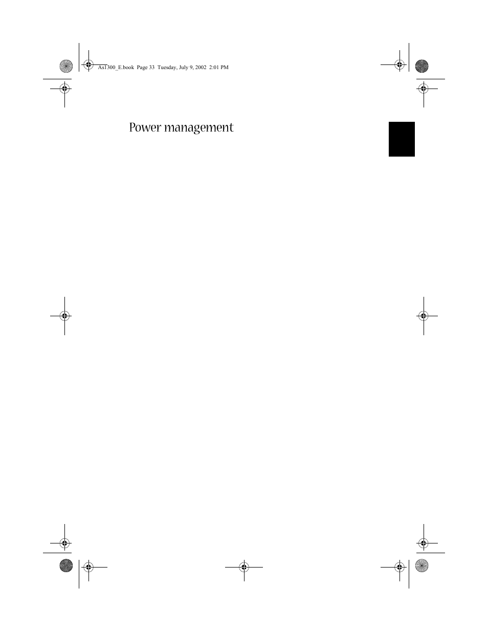 Power management | Acer 1300 series User Manual | Page 43 / 96
