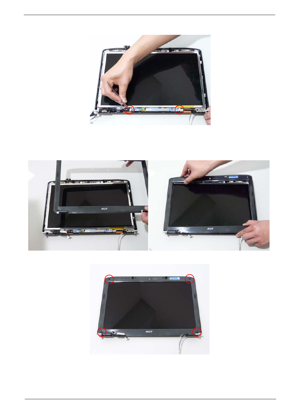 Replacing the lcd bezel | Acer 4330 User Manual | Page 119 / 198