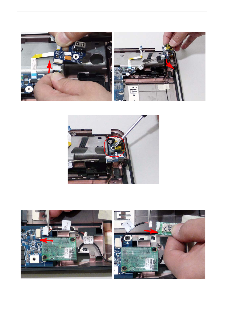 Replacing the i/o board, Replacing the bluetooth board | Acer 4330 User Manual | Page 124 / 198