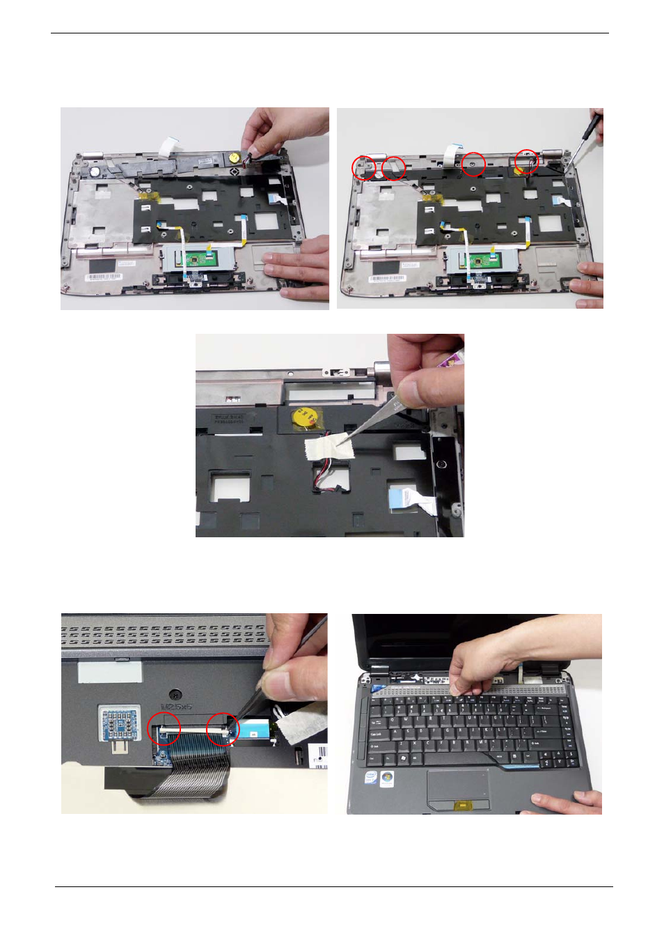Replacing the speaker module, Replacing the keyboard | Acer 4330 User Manual | Page 130 / 198