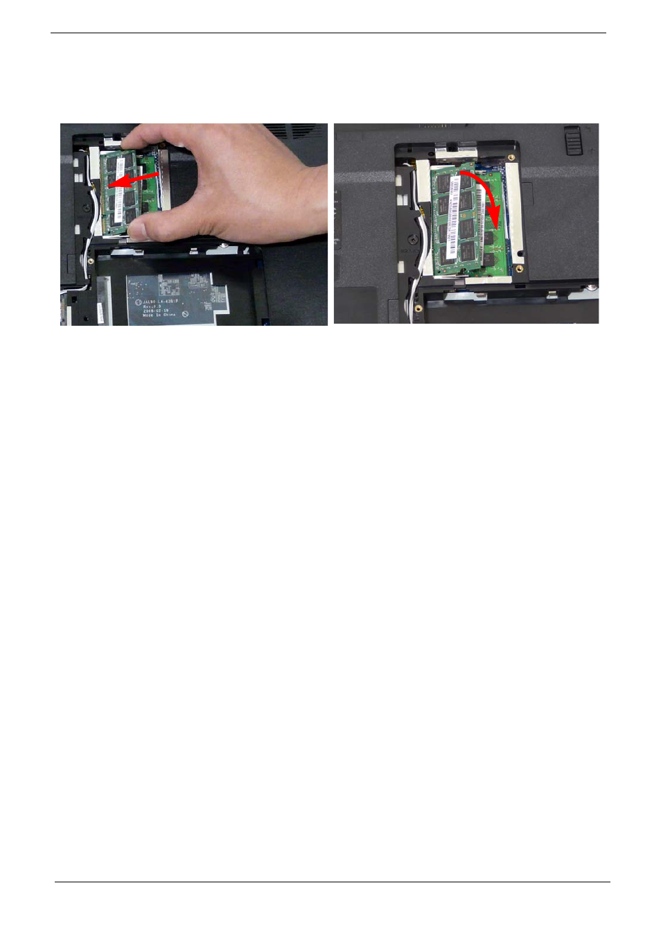 Replacing the dimm modules | Acer 4330 User Manual | Page 134 / 198