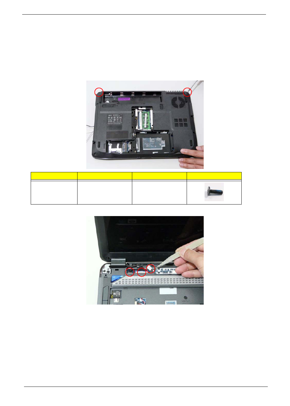 Removing the lcd module | Acer 4330 User Manual | Page 76 / 198