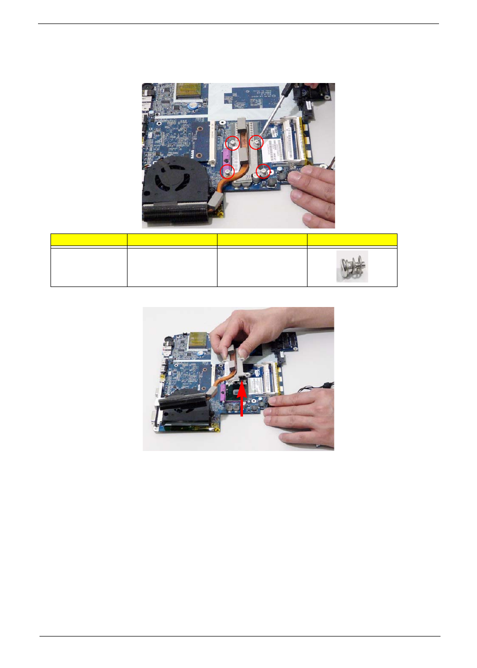 Removing the thermal module | Acer 4330 User Manual | Page 99 / 198