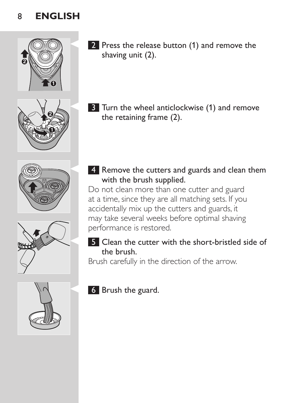 English | Philips SHAVER Series 3000 Rasoir électrique User Manual | Page 6 / 84