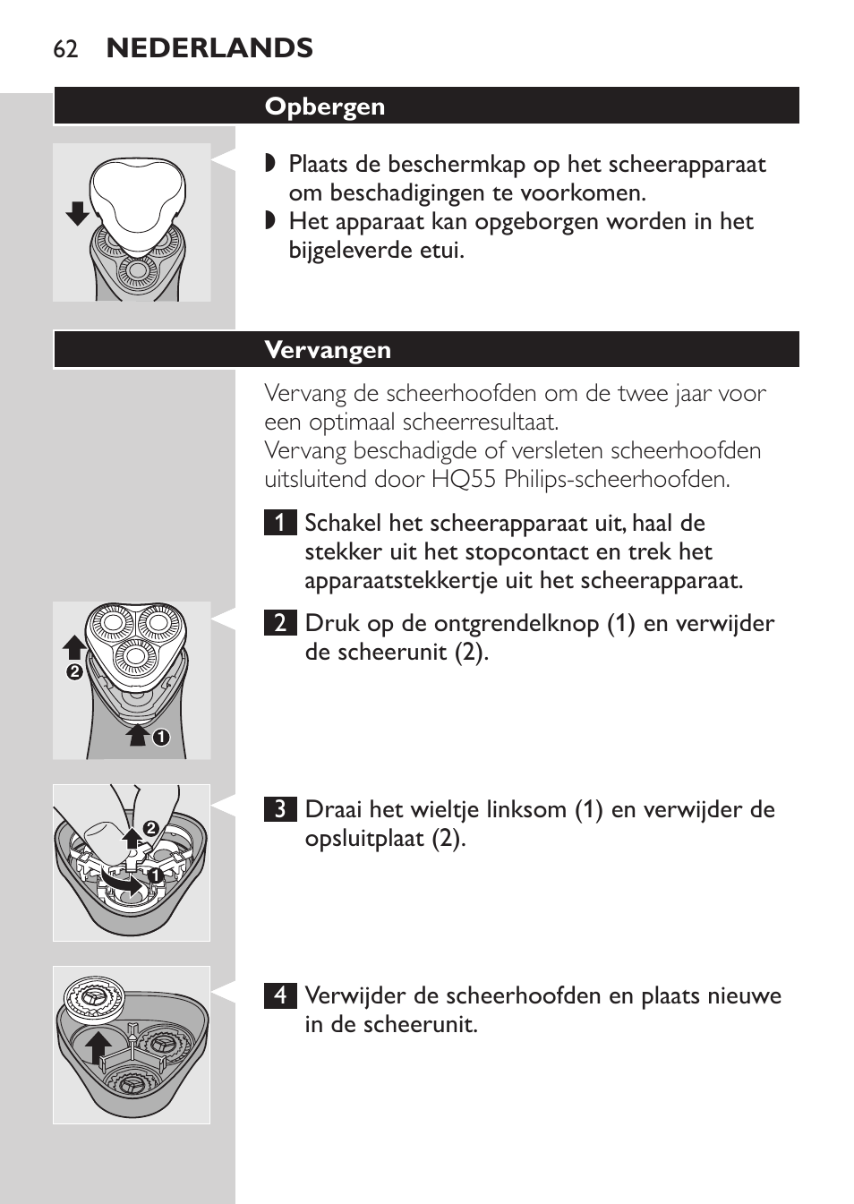 Tondeuse, Nederlands | Philips SHAVER Series 3000 Rasoir électrique User Manual | Page 60 / 84