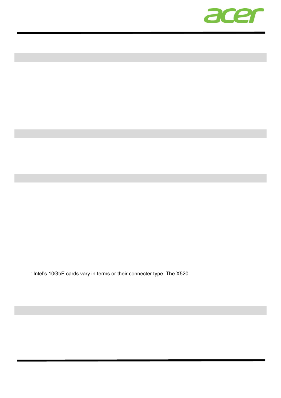 Acer at350 f2 specifications | Acer AT350 F2 User Manual | Page 18 / 20