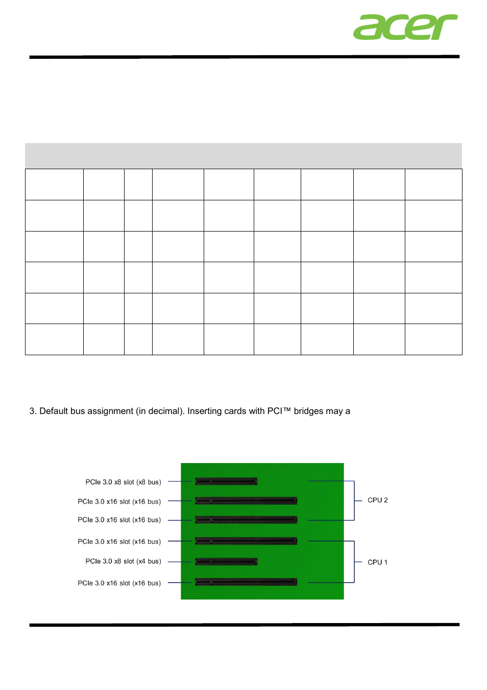 Acer at350 f2 specifications | Acer AT350 F2 User Manual | Page 7 / 20