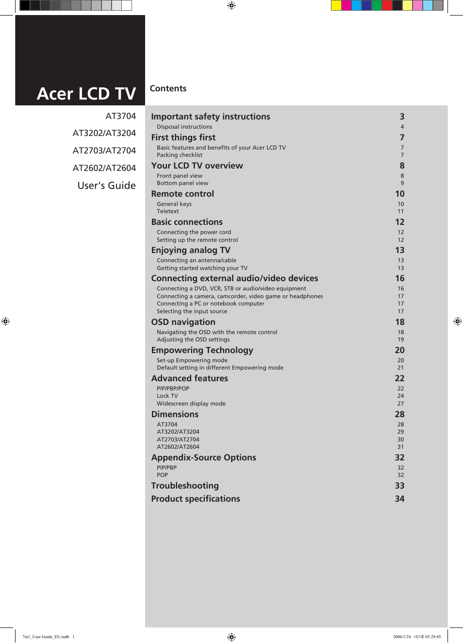 Acer AT3202 User Manual | 35 pages