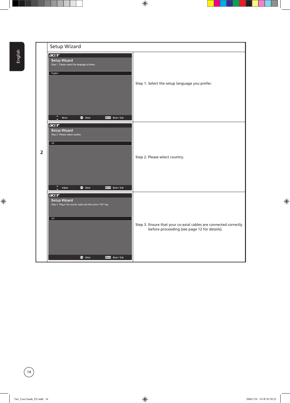 2setup wizard | Acer AT3202 User Manual | Page 14 / 35