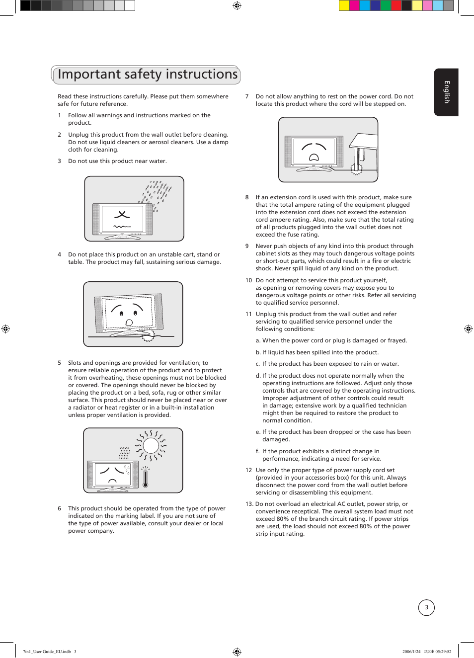 Important safety instructions | Acer AT3202 User Manual | Page 3 / 35