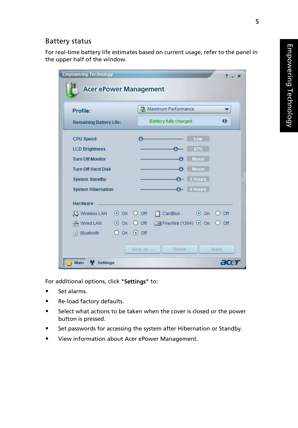Acer TravelMate MS2180 User Manual | Page 19 / 98