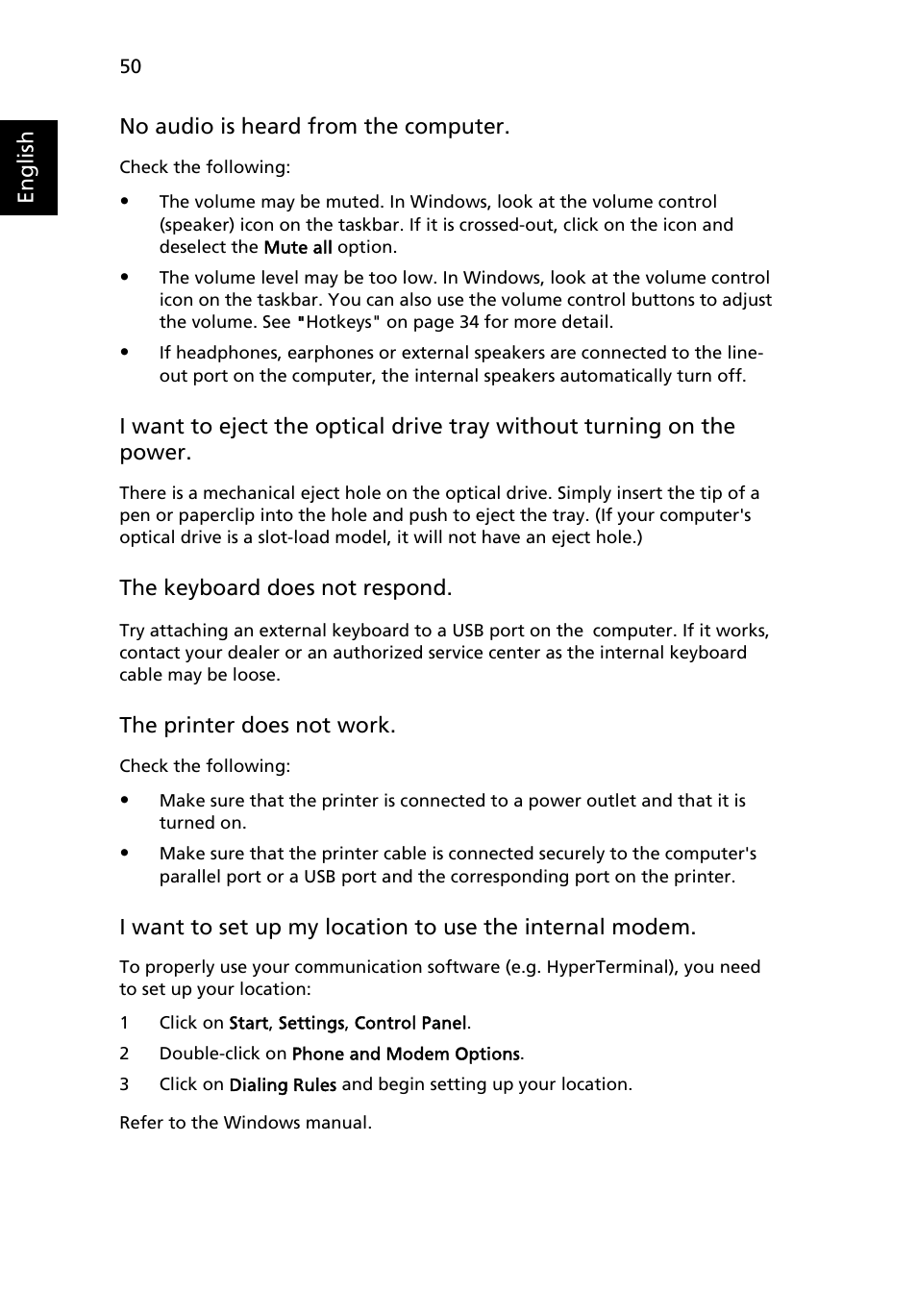 Acer TravelMate MS2180 User Manual | Page 64 / 98