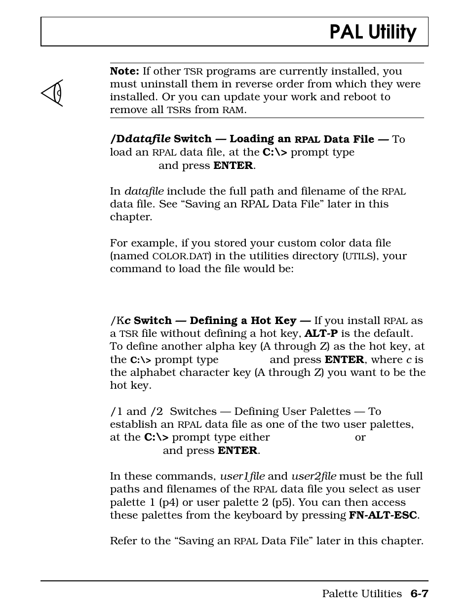 Pal utility | Texas Instruments 4000M User Manual | Page 112 / 295