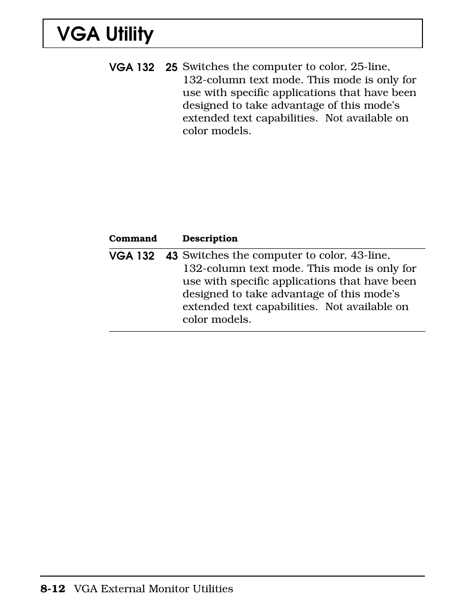 Vga utility | Texas Instruments 4000M User Manual | Page 159 / 295